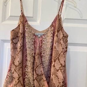 Heartloom Pink and Brown Hued Snake Print Camisole, S, excellent condition